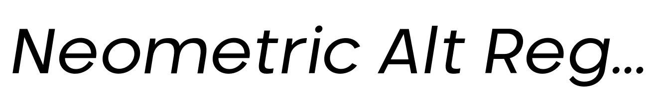 Neometric Alt Regular Italic